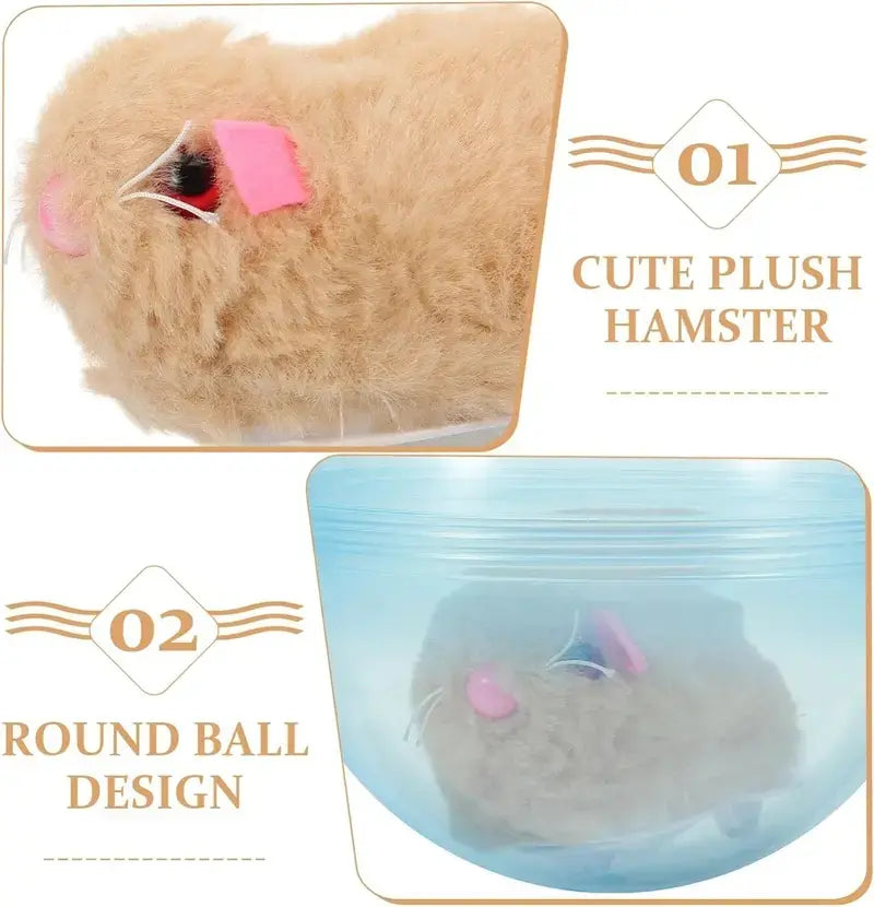 Boredom Buster Smart Cat Toy USB Rechargeable Auto-Rolling Ball with Mouse Hands-Free Play for Indoor Cats, Automatic Interactive Rolling Kitten Play Enrichmenttoy to Kill Kitty Boredom