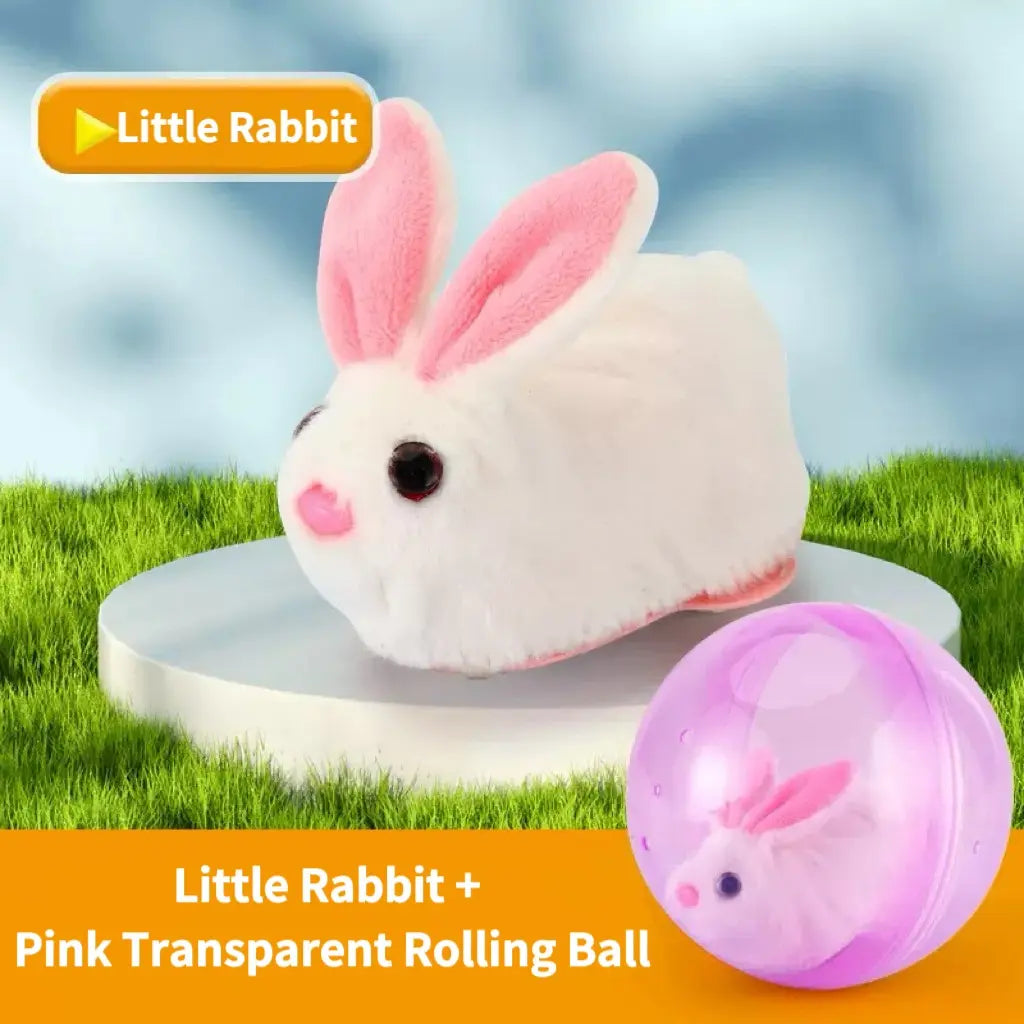 Boredom Buster Smart Cat Toy USB Rechargeable Auto-Rolling Ball with Mouse Hands-Free Play for Indoor Cats, Automatic Interactive Rolling Kitten Play Enrichmenttoy to Kill Kitty Boredom